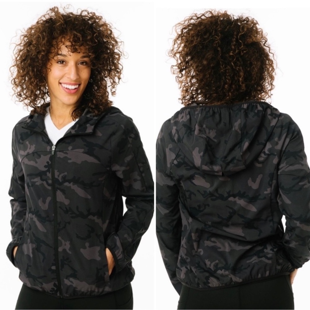 ZYIA Active Forest Camo Zipper Hoodie Jacket- Size Small